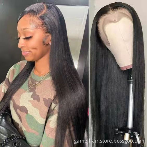 2021The New 13X4 180% Density Lace Human Hair Wigs For Black Women Wholesale Brazilian Virgin Hair Transparent Lace Front Wig